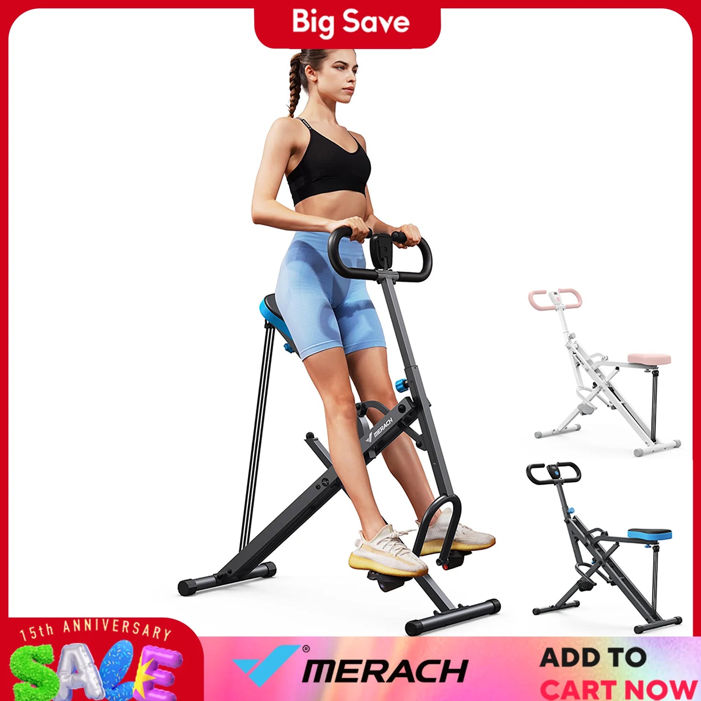 Merach Squat Machine 2 in 1 Squat Rowing Machine Foldable Exercise Equipment Glute Trainer for Home Fitness