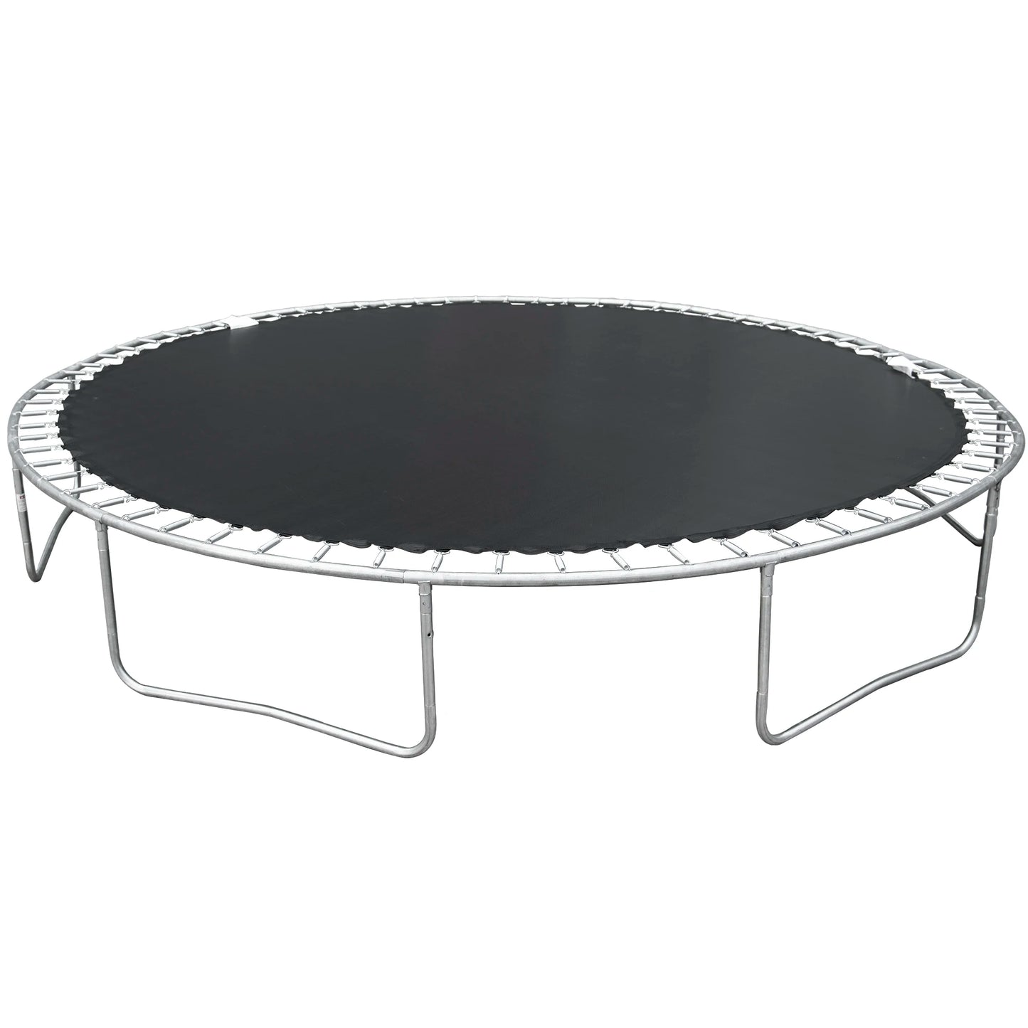 14FT Trampoline With Backboard Outdoor Pumpkin Trampoline With Enclosure Net And Ladder For Kids Teens Grown-ups Kindergarten