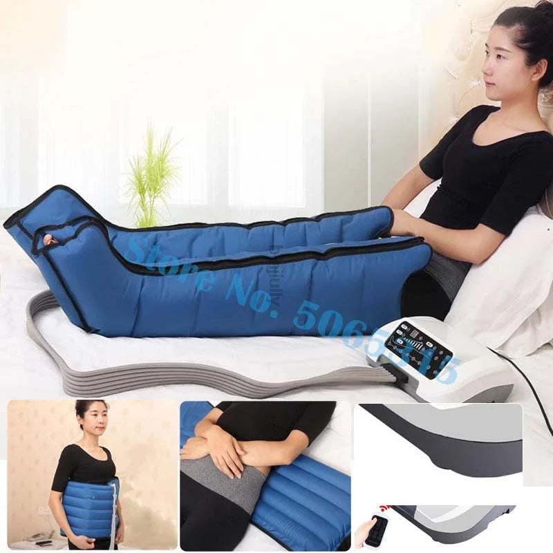 Air Compression Leg Foot Massager Vibration Infrared Therapy Arm Waist Pneumatic Air Wraps Relax Pain Relief