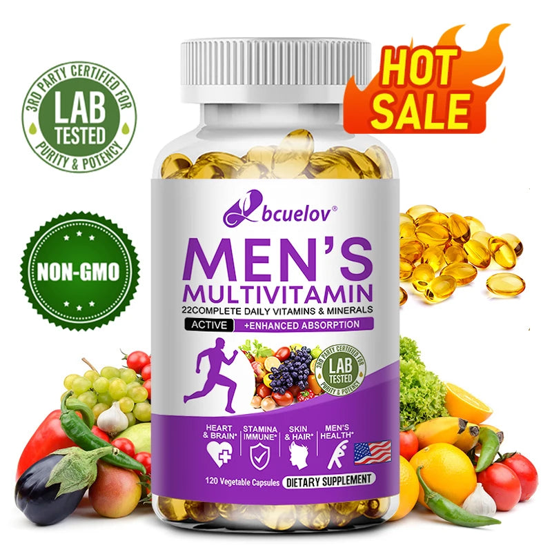 Men's Daily Multivitamin - 22 Vitamins and Minerals Supplement