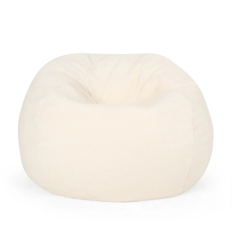 Kavel 3 Foot Rounded Bean Bag, Cream