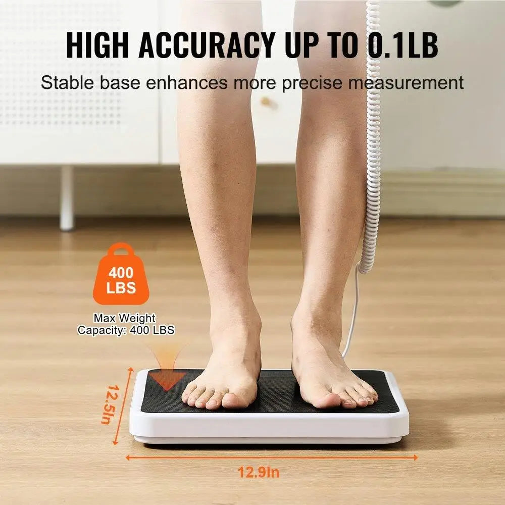 Digital Portable Medical Weight Scale with Anti-Slip Mat Maximum Capacity 400LBS for Physicians and Home Use