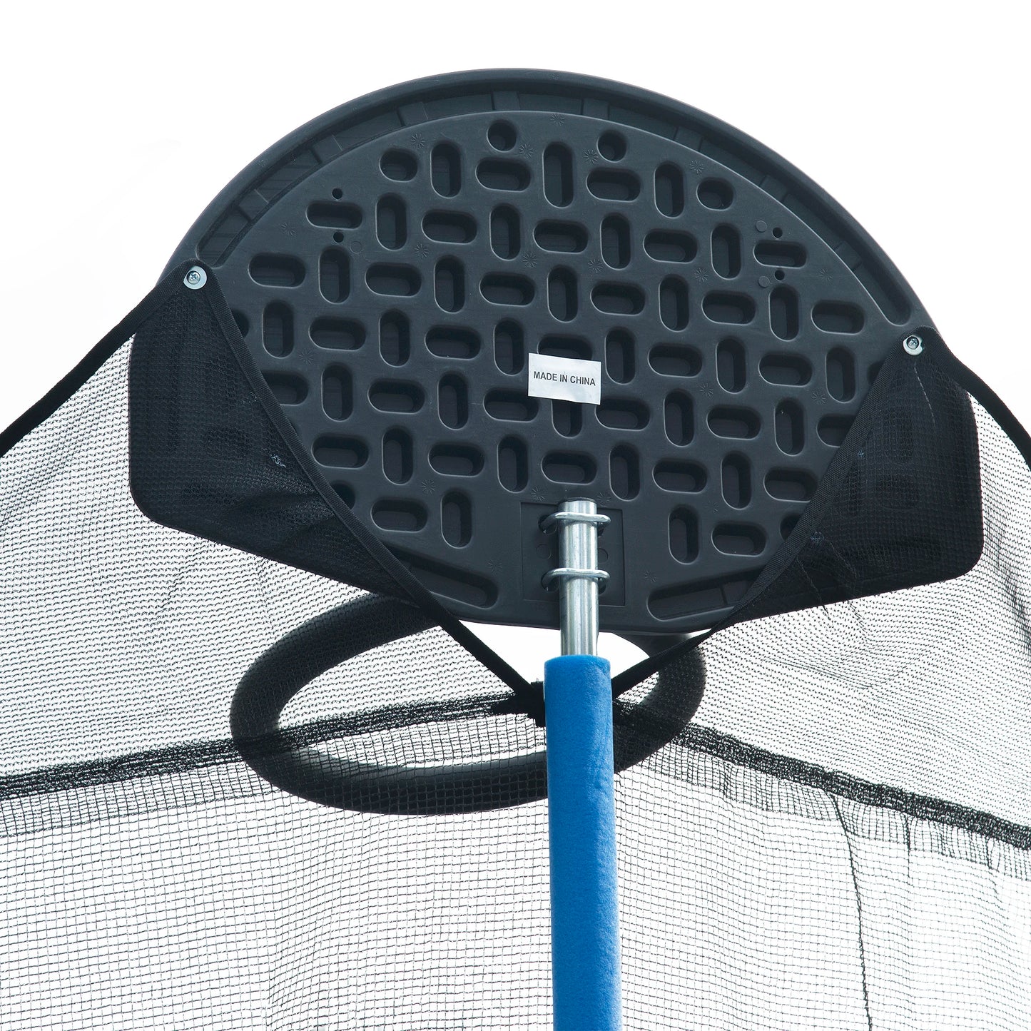 14FT Trampoline With Backboard Outdoor Pumpkin Trampoline With Enclosure Net And Ladder For Kids Teens Grown-ups Kindergarten