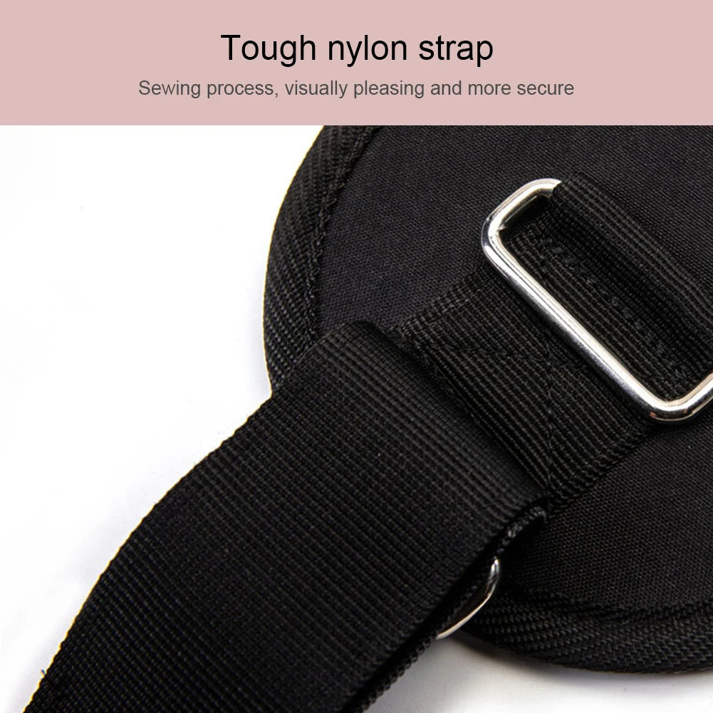 Hip Thrust Belt Barbell Pad Adjustable Pull Up Belt Anti-Slip Support Belt with EVA Pad for Dumbbells/Kettlebells/Plates