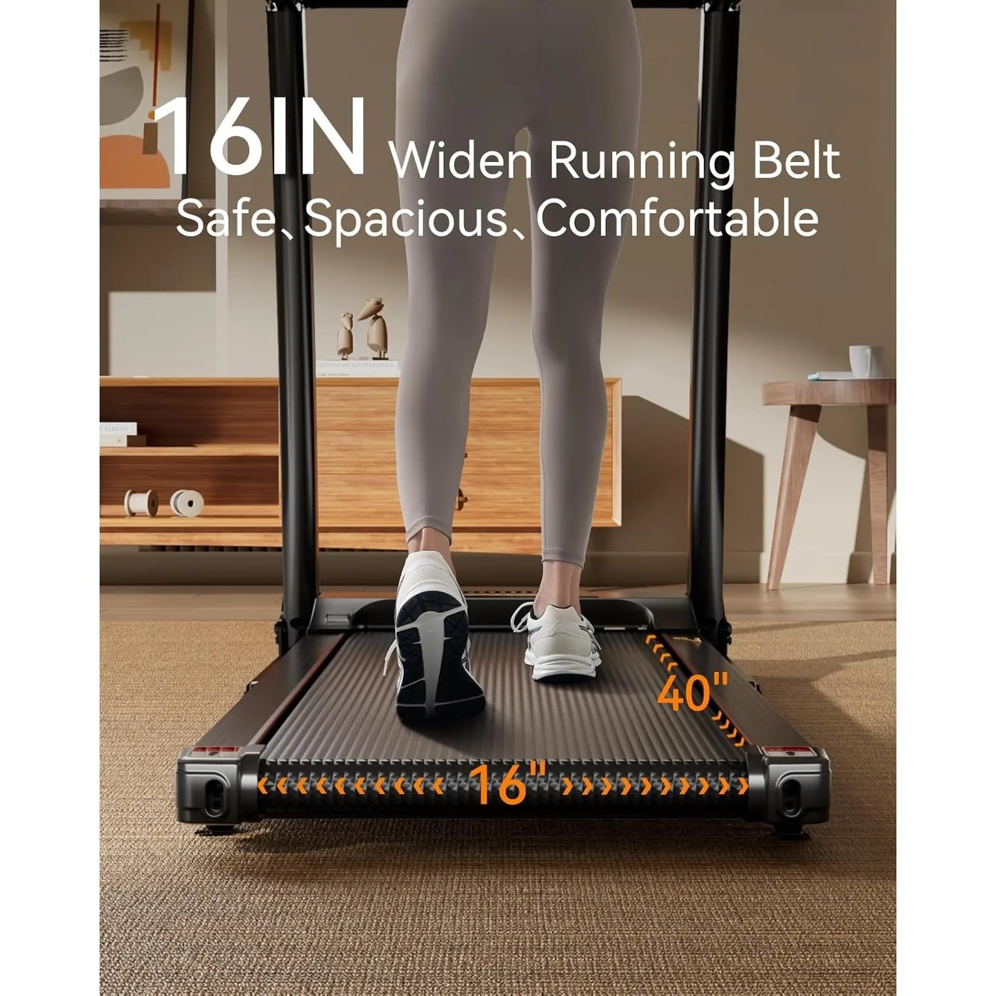 Treadmill for Home, 3.0 HP Treadmill with Incline, Heart Rate Sensors, Digital Display for Walking, Running, and Indoor Fitness