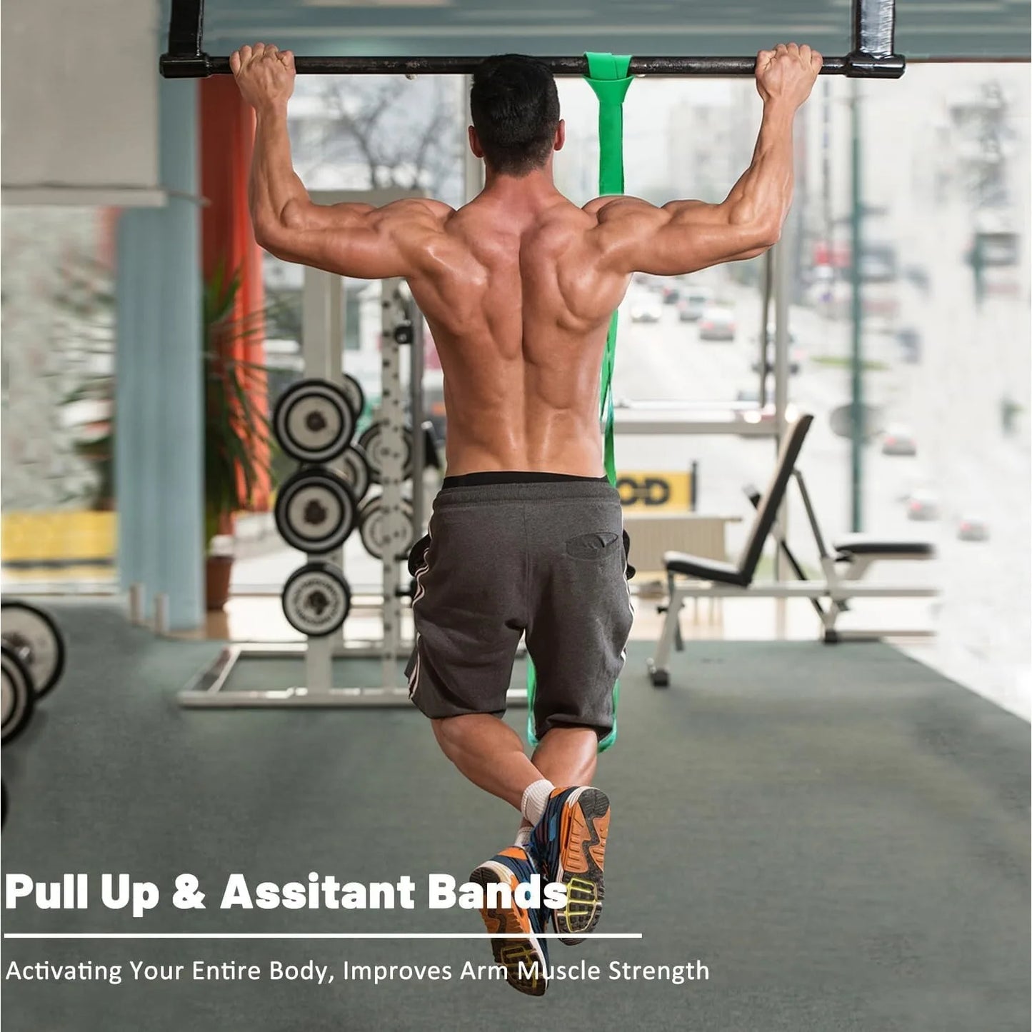 Resistance Bands, Pull Up Assist Bands - Workout Bands, Eexercise Bands, Long Resistance Bands Set for Working Out, Fitness