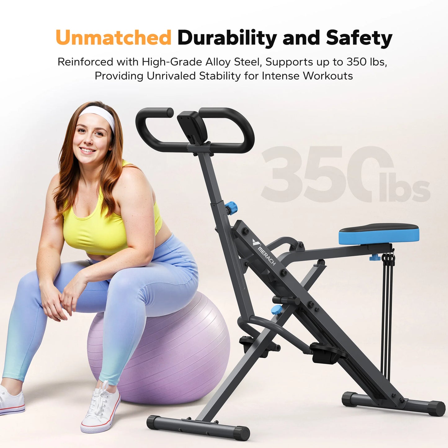 Merach Squat Machine 2 in 1 Squat Rowing Machine Foldable Exercise Equipment Glute Trainer for Home Fitness