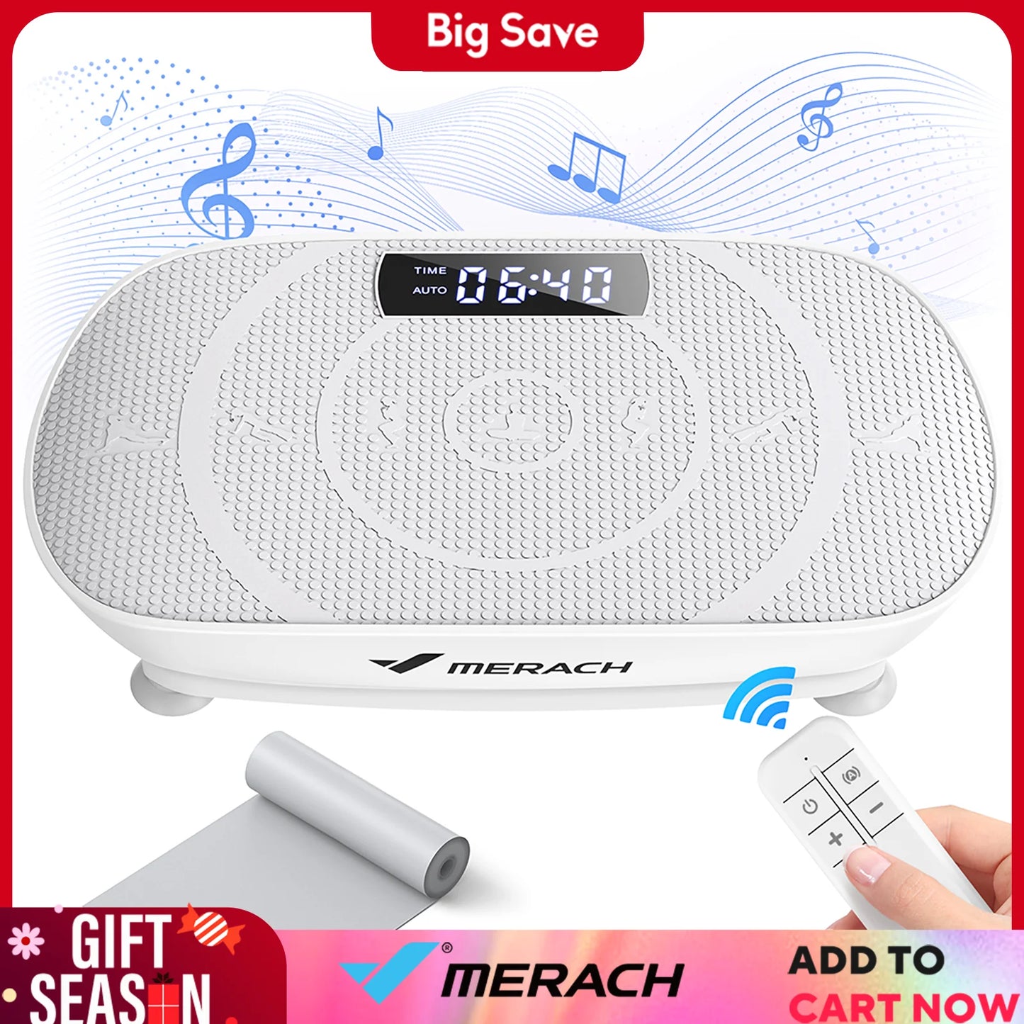 MERACH Vibration Plate Exercise Machine Whole Body Workout Power Vibrate Fitness Platform for Weight Loss and Shaping