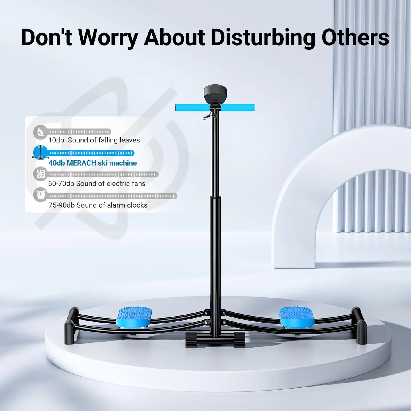Merach Ski Machine Simulated Ski Trainer Adjustable Height Exercise Equipment for Leg and Pelvic Floor Muscle Workout