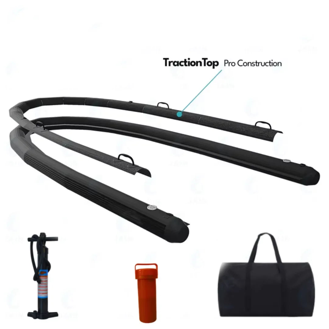 Inflatable Jet Ski Fender | Protective Bumper Kit for Jet Ski | 325 x 178 x 20 cm | Black Motorboat Rib Pontoon