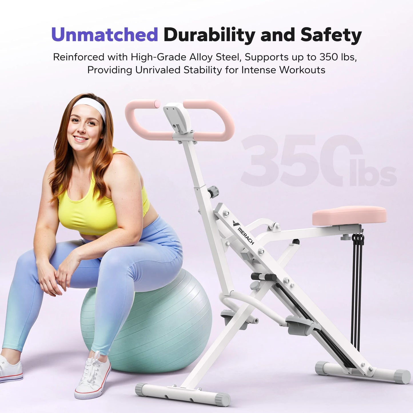 Merach Squat Machine 2 in 1 Squat Rowing Machine Foldable Exercise Equipment Glute Trainer for Home Fitness
