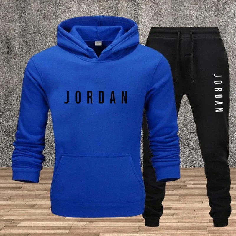 New men's solid-color long-sleeved two-piece gym sportswear hooded sweatshirt and pants for autumn_Winter 2025 trendyol trendyol