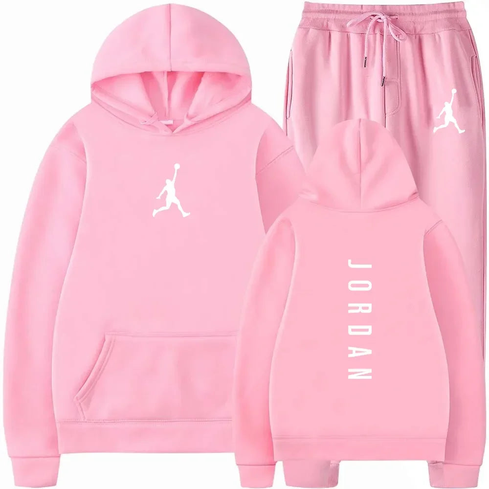 Men's 2025 high-quality sportswear sweatshirt + sweatpants, fashionable sportswear sweatshirt set for spring and autumn