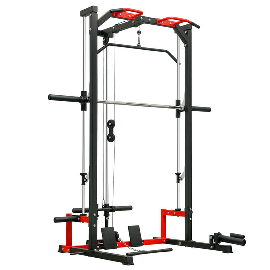 Soozier Smith Machine, Multi-Function Power Cage with Lat Pull down System
