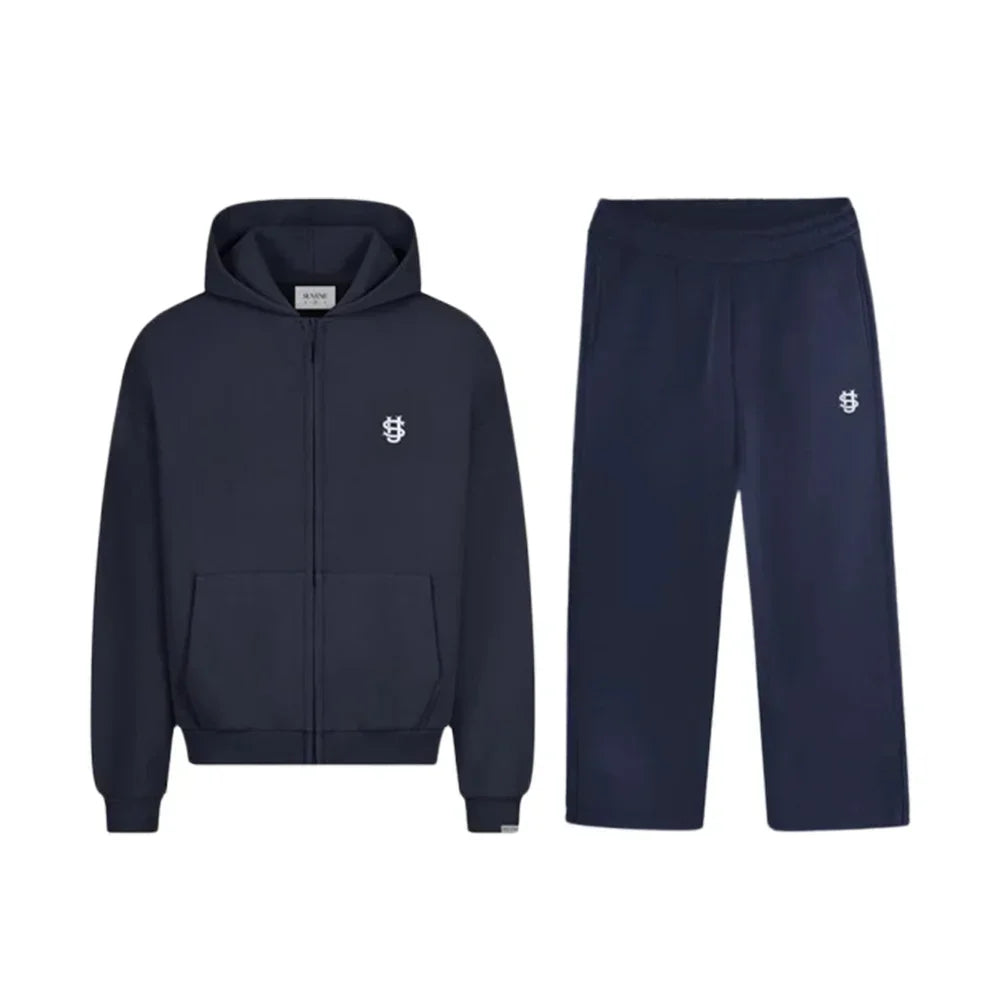 Gothic Retro Graphic Loose Sports Zipper Hoodie Suit Men's and Women's Y2K New Harajuku Hip-Hop Casual Joker Pants Street Wear