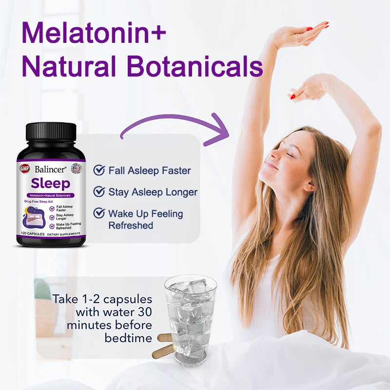 Sleep Supplement - Melatonin Plus Natural Plant Extracts