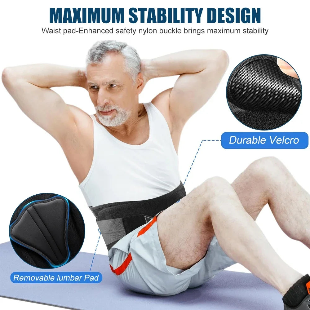 Back Braces for Lower Back Pain Relief with 6 Stays Breathable Back Support Belt Anti-skid lumbar with pad for sciatica