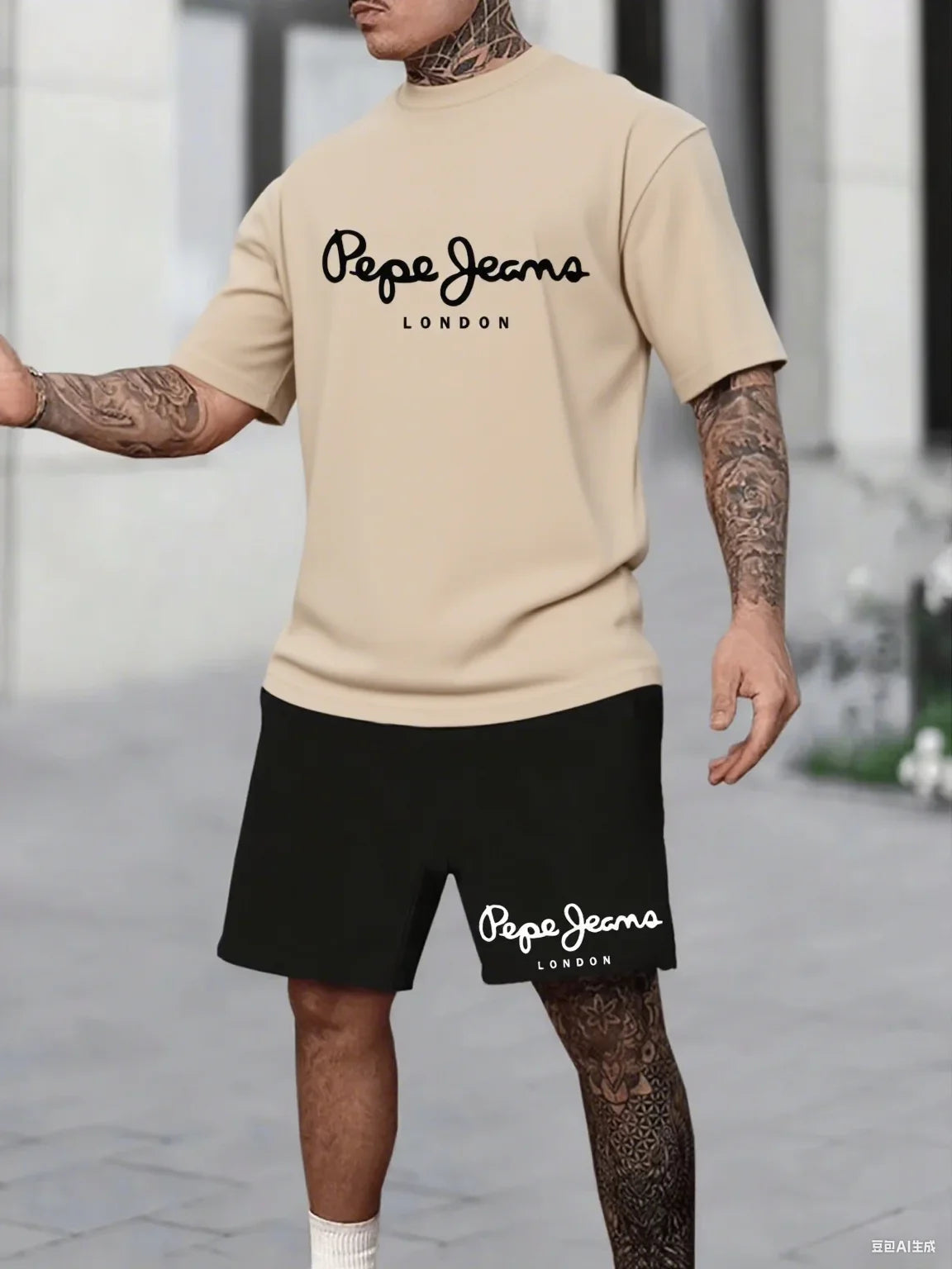 Summer Personality Letters T-shirt shorts set Cotton Breathable Comfortable Outdoor Men Women Top Casual Fashion Street Wear