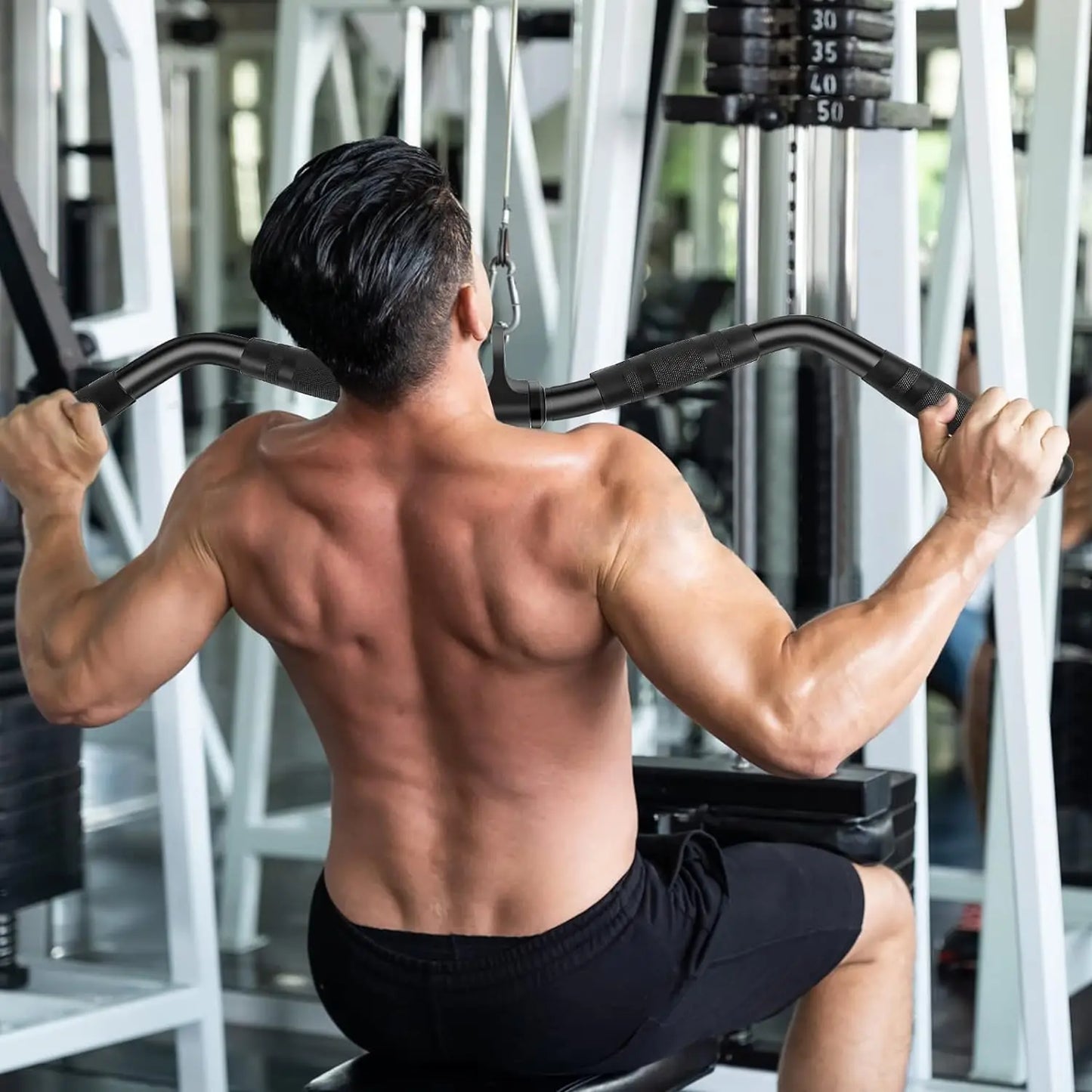 LAT Pulldown Bar Attachments, Cable Machine Accessories for Home Gym