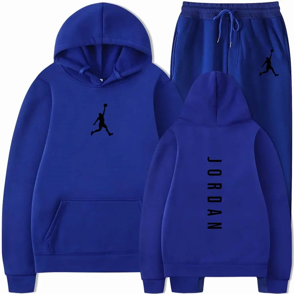 Men's 2025 high-quality sportswear sweatshirt + sweatpants, fashionable sportswear sweatshirt set for spring and autumn