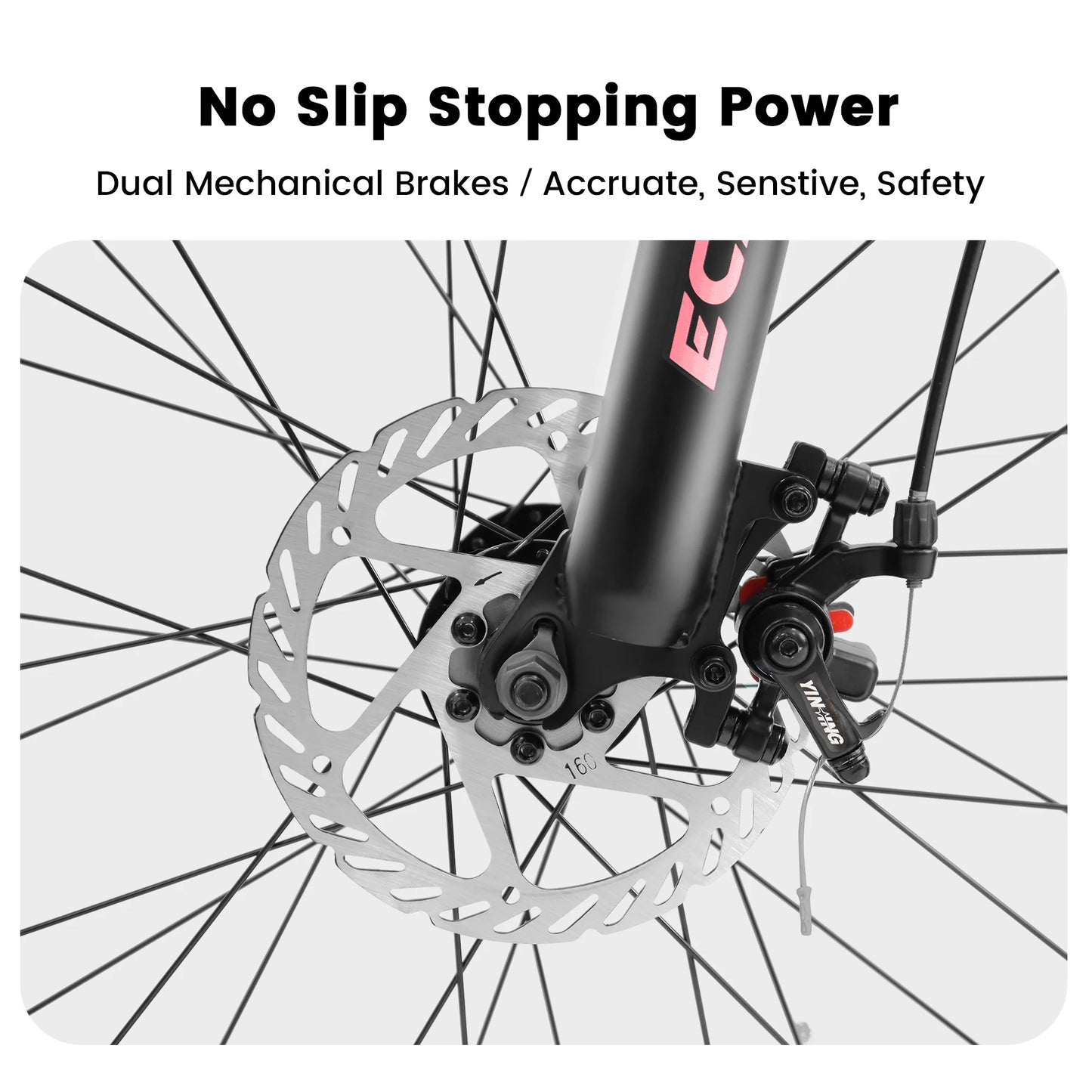 Ecarpat 26 Inch Mountain Bike with 4 Inch Wide Fat Tires and 21 Speed for Men and Women Steel Frame Disc Brake