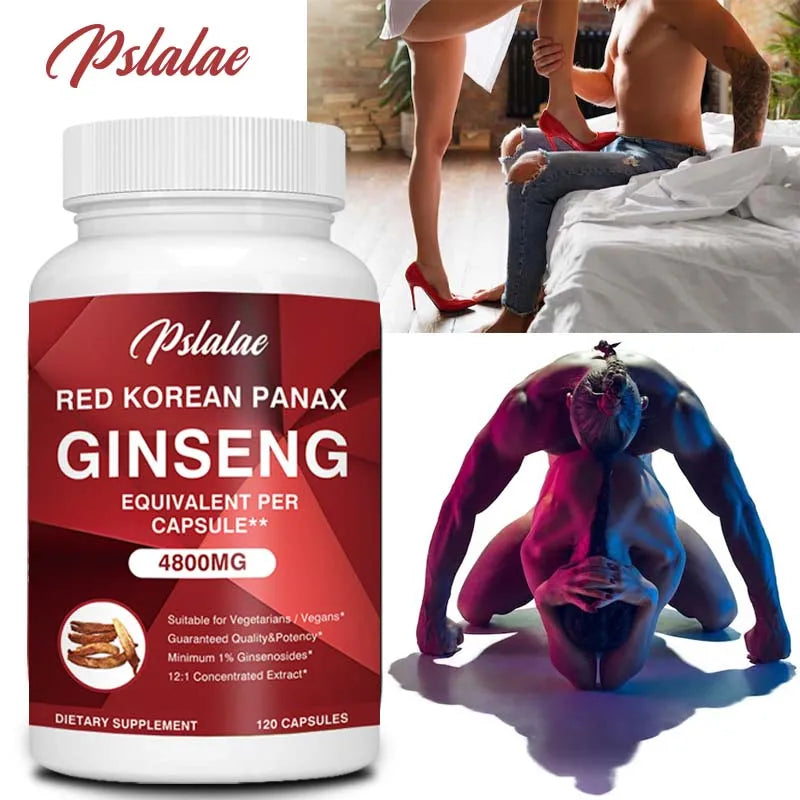 Korean Red Ginseng Capsules - Boosts Muscle Strength, Promotes Energy Production and Emotional Well-being, Improves Endurance
