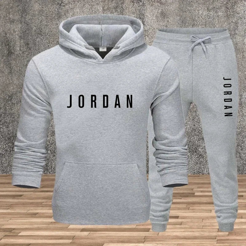 New men's solid-color long-sleeved two-piece gym sportswear hooded sweatshirt and pants for autumn_Winter 2025 trendyol trendyol