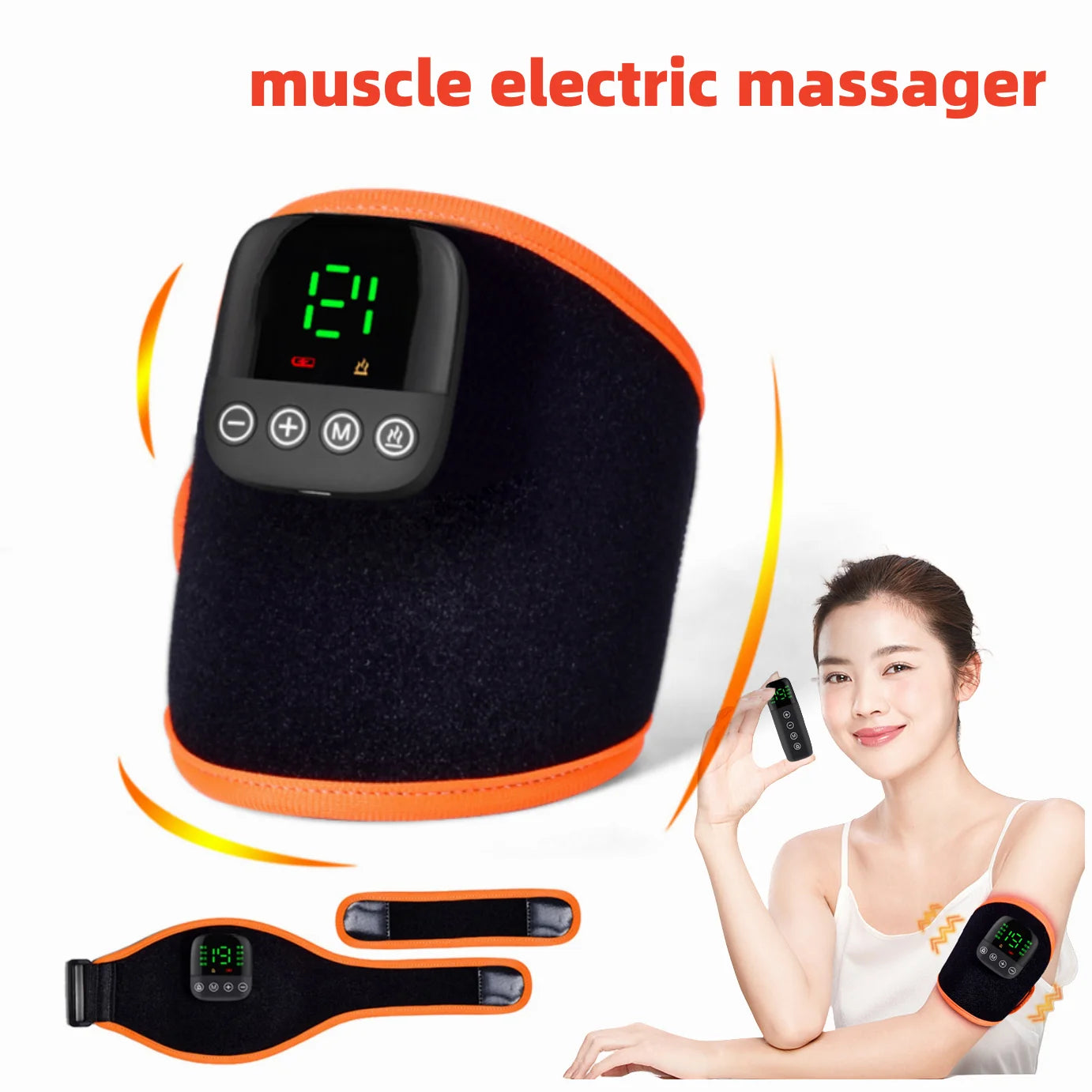 EMS Muscle Massagers Emit Heating Wrist & Arm Massage Belt Device  Joint Rehabilitation Training Massager Relaxation Treatment