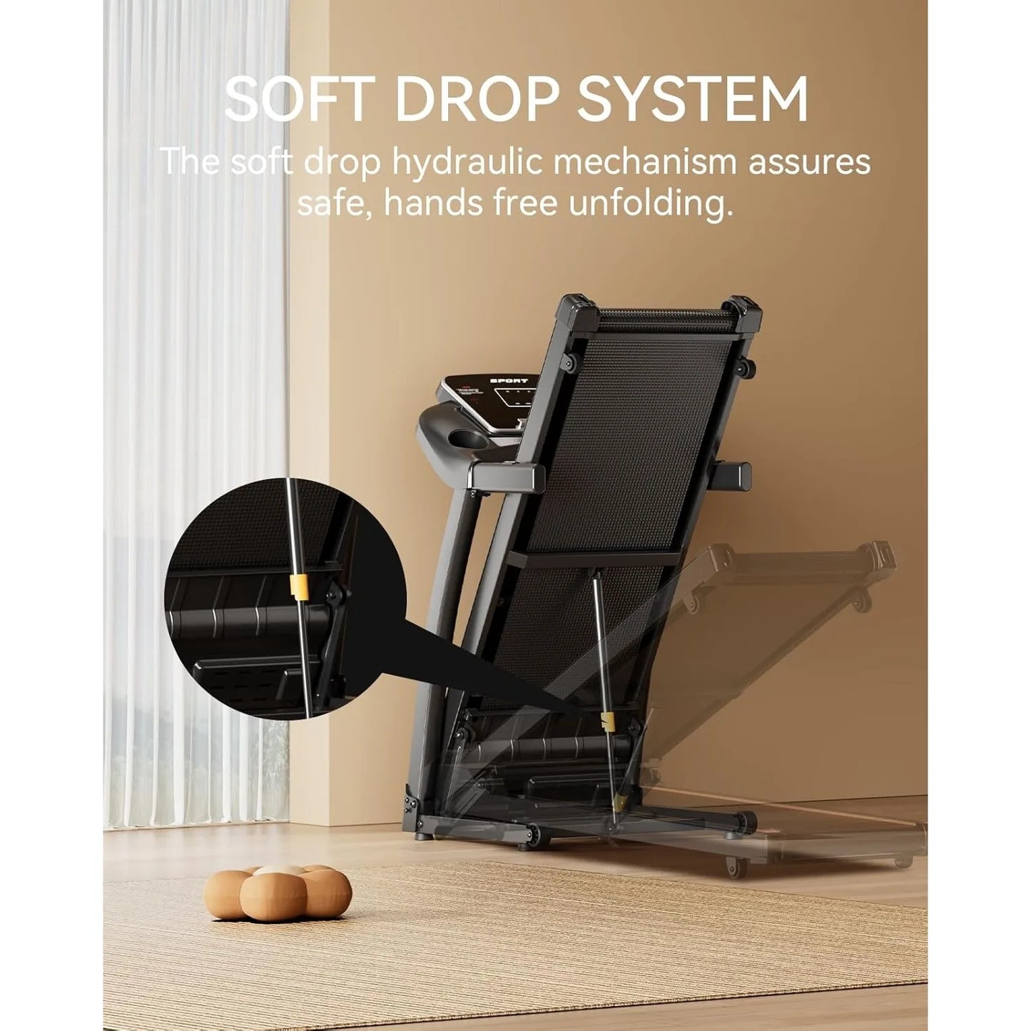 Treadmill for Home, 3.0 HP Treadmill with Incline, Heart Rate Sensors, Digital Display for Walking, Running, and Indoor Fitness