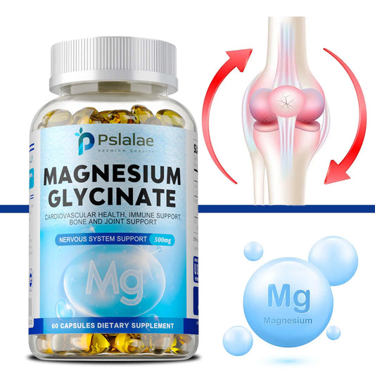 Magnesium Glycinate - Support Brain Nerve Health Support Cardiovascular Function,Protect Joints and Relax Muscle - 60 Capsules