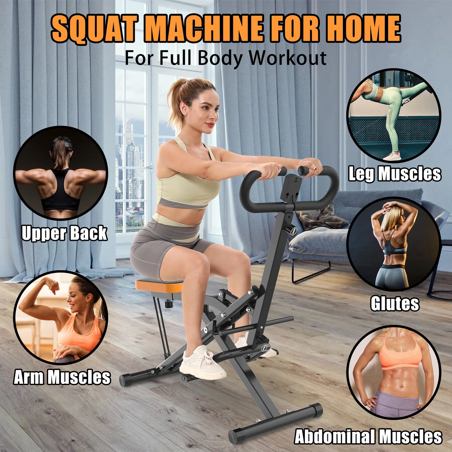 Foldable Squat Machine for Gluteus Maximus Training
