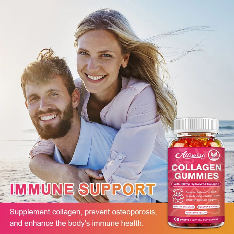 Alliwise Collagen Gummies with Biotin for Hair Growth
