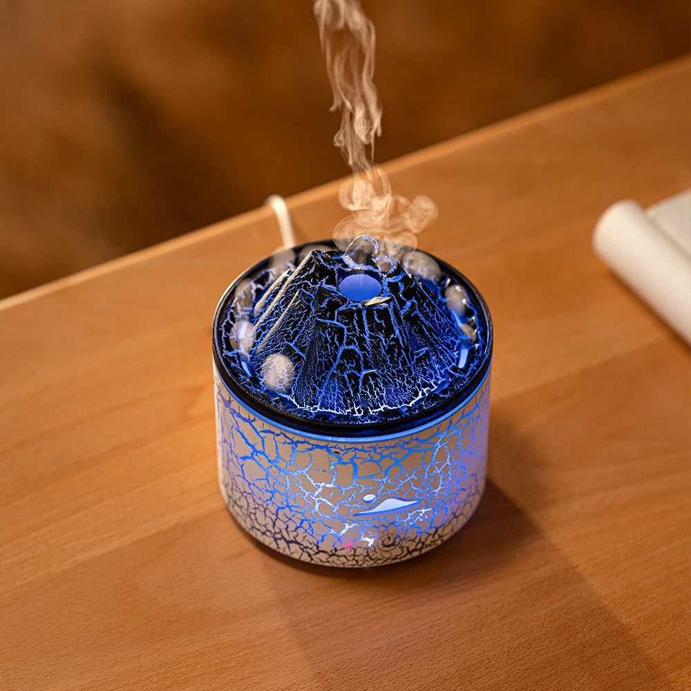 New Creative Volcanic Lava Aromatherapy Machine Home Desktop Humidifier Simulated Smoke Ring Flame Aromatherapy Machine