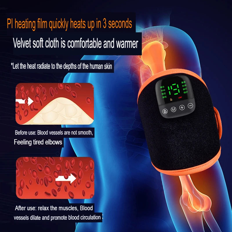 EMS Muscle Massagers Emit Heating Wrist & Arm Massage Belt Device  Joint Rehabilitation Training Massager Relaxation Treatment