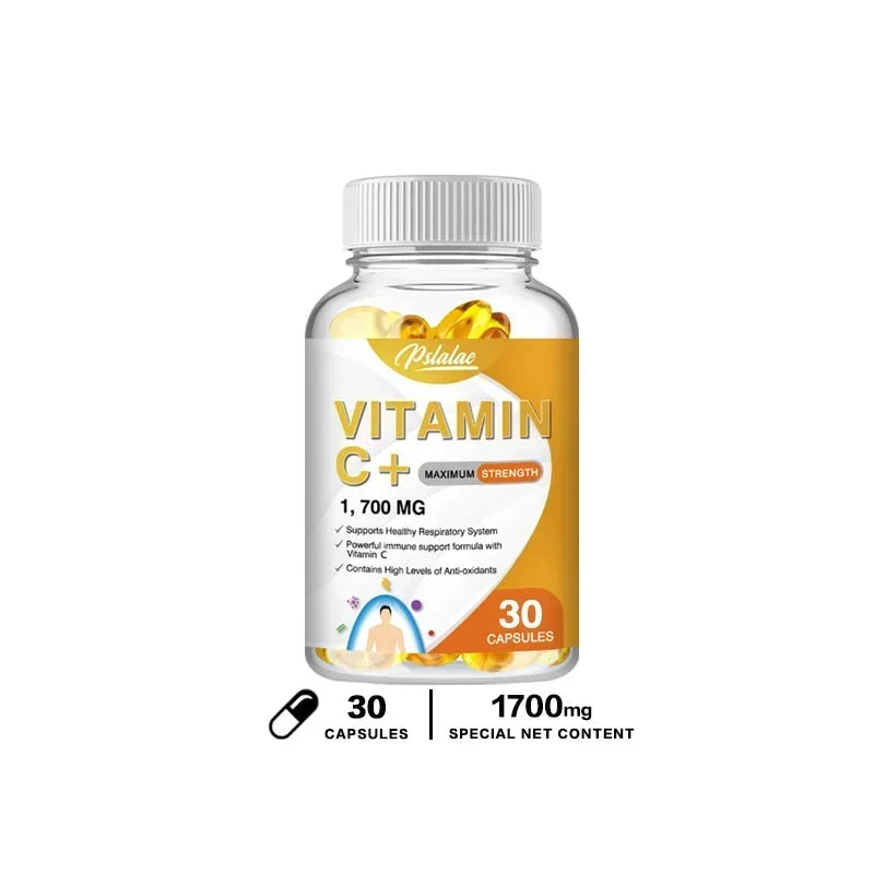 Vitamin C Capsules 1700 Mg - Supports A Healthy Immune System and Antioxidant Protection, Boosts Collagen Production Vegan