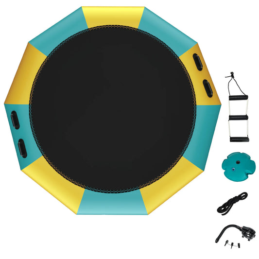 10FT Inflatable Water Bouncer Splash Padded Water Trampoline