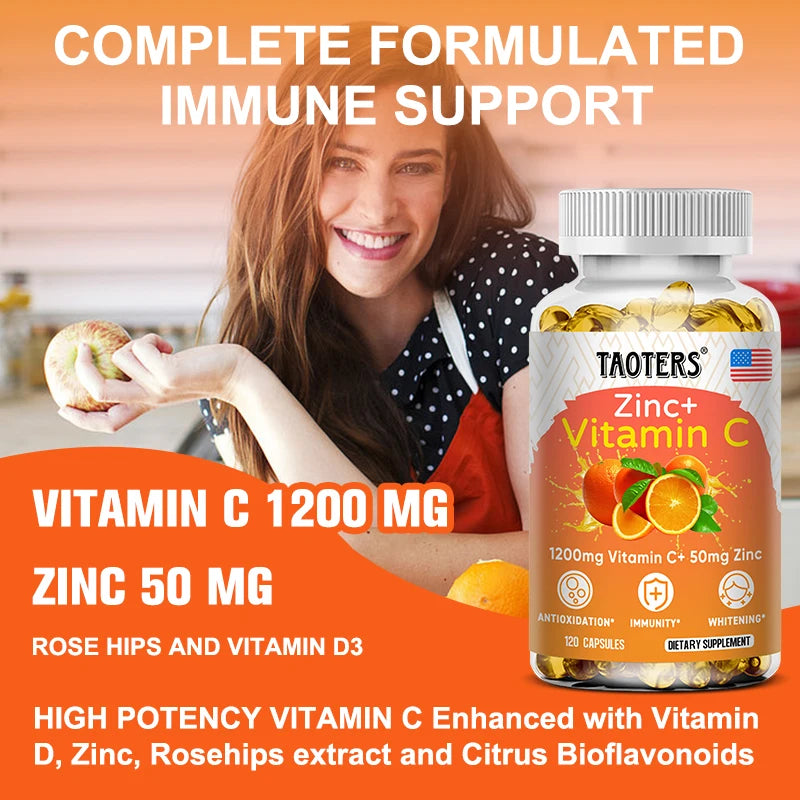 Taoters Vitamin C + Zinc Supplement for Immune Health