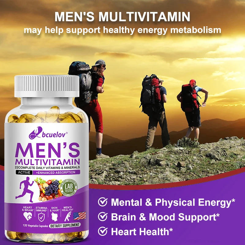 Men's Daily Multivitamin - 22 Vitamins and Minerals Supplement