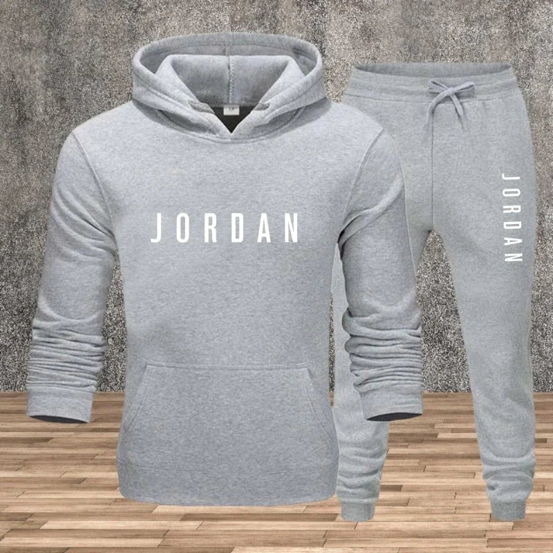 New men's solid-color long-sleeved two-piece gym sportswear hooded sweatshirt and pants for autumn_Winter 2025 trendyol trendyol