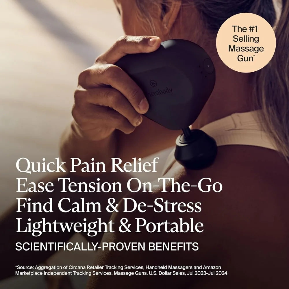 Mini Massage Gun - Handheld deep tissue massage gun and compact personal massager for portable muscle pain relief