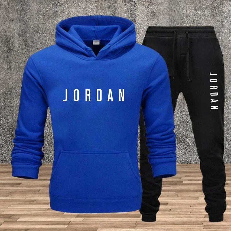 New men's solid-color long-sleeved two-piece gym sportswear hooded sweatshirt and pants for autumn_Winter 2025 trendyol trendyol