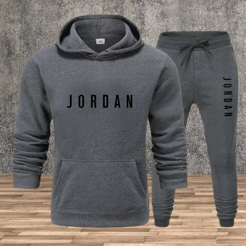 New men's solid-color long-sleeved two-piece gym sportswear hooded sweatshirt and pants for autumn_Winter 2025 trendyol trendyol