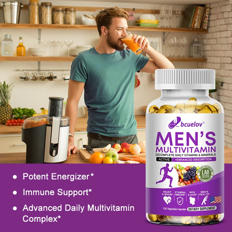 Men's Daily Multivitamin - 22 Vitamins and Minerals Supplement