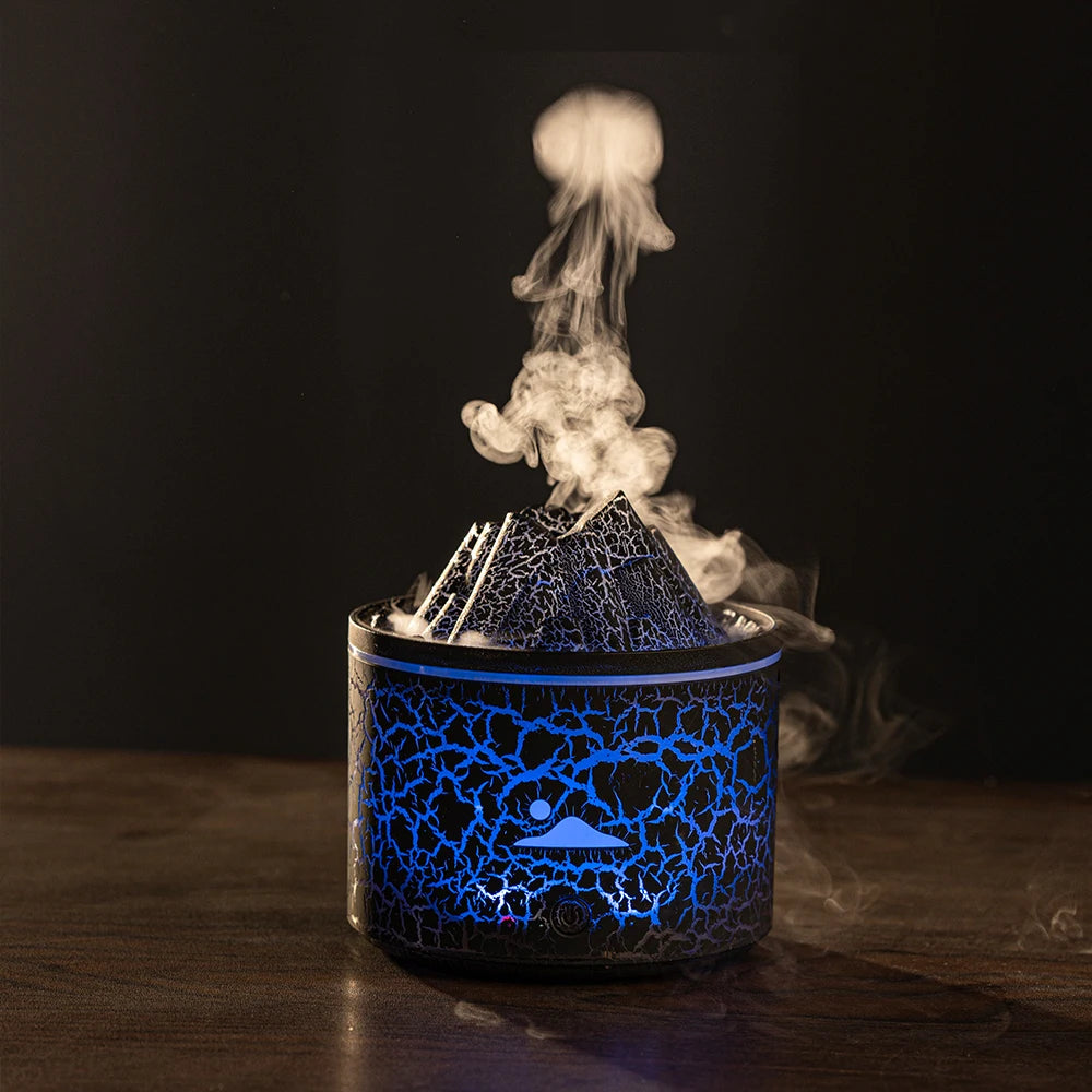 New Creative Volcanic Lava Aromatherapy Machine Home Desktop Humidifier Simulated Smoke Ring Flame Aromatherapy Machine