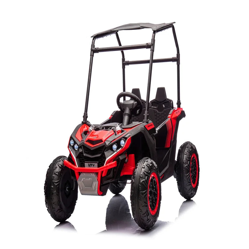 124V Ride on Cars for Kids,Kids Electric Vehicles UTV with Remote Control, Safety Belt, Horn,Music, and Lights, 3 Speeds