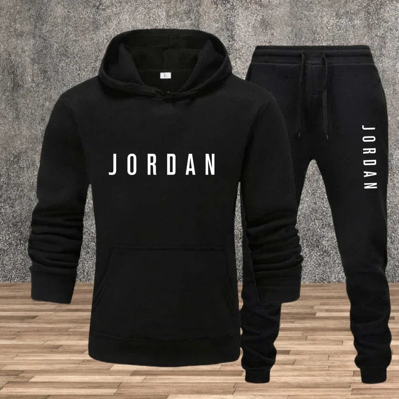 New men's solid-color long-sleeved two-piece gym sportswear hooded sweatshirt and pants for autumn_Winter 2025 trendyol trendyol