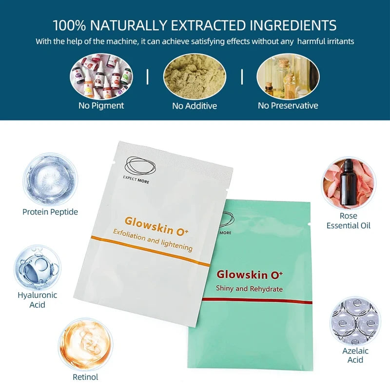 Facial Brighting Kits Anti-aging Beauty Accessories Suit For Facial CO2 Oxgen Bubble Beauty Device Serum Gels