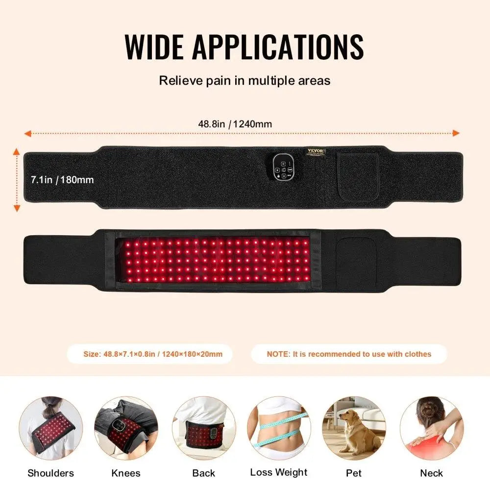 Red Light Therapy Belt for waist 660nm 850nm 105 LEDs