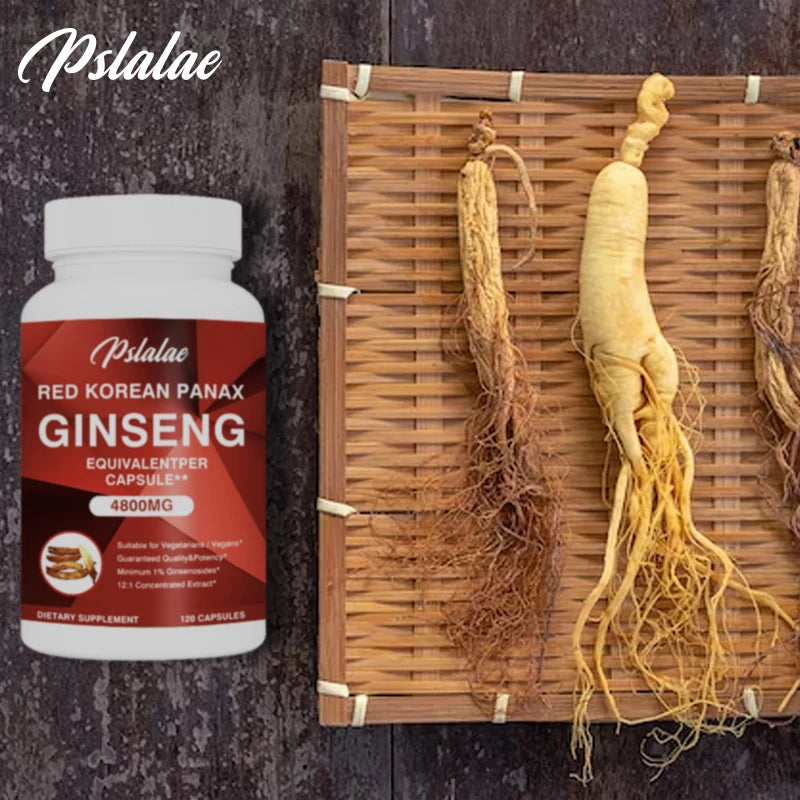 Korean Red Ginseng Capsules - Boosts Muscle Strength, Promotes Energy Production and Emotional Well-being, Improves Endurance