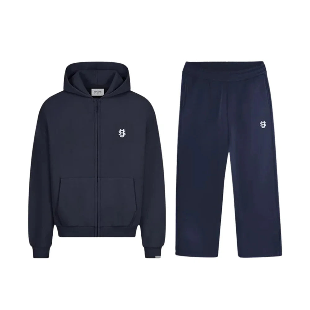 Gothic Retro Graphic Loose Sports Zipper Hoodie Suit Men's and Women's Y2K New Harajuku Hip-Hop Casual Joker Pants Street Wear